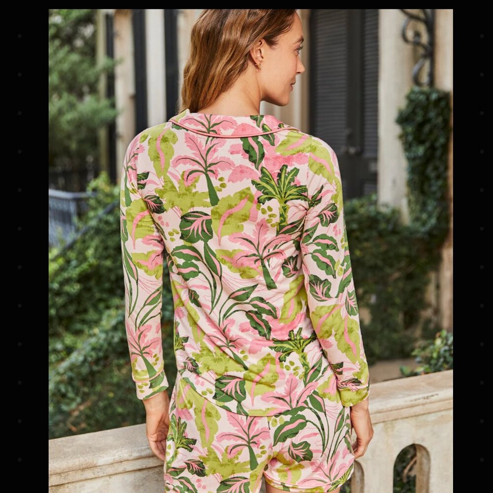 Spartina 449 - Pajama Top Palm Paradise - Picture 3 of 8